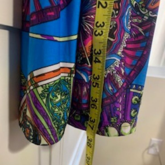 Colorful mid-length summer dress- L - Picture 3 of 3